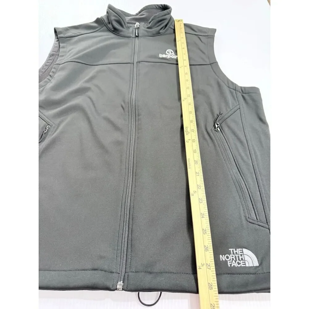 The North Face WindWall Vest Men's XL Black Full Zip Jacket Tierpoint Logo